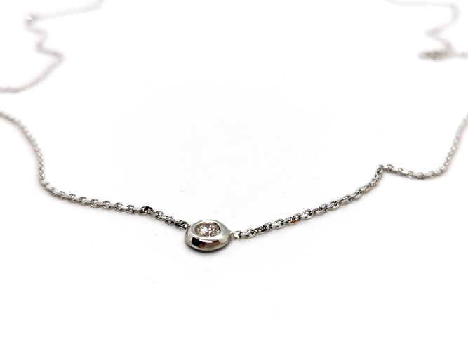 Collier Collier Or blanc Diamant 58 Facettes 1099690CN