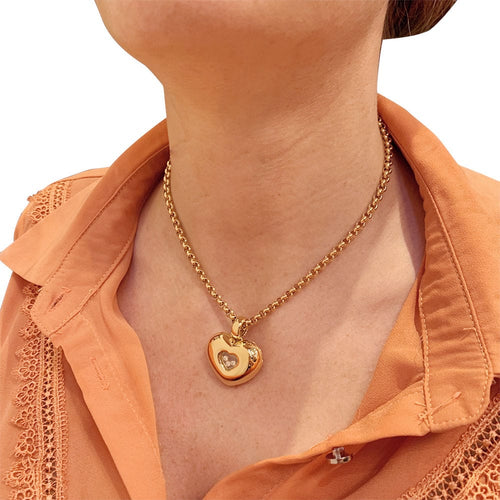 Collier Collier Chopard "Happy Diamonds" en or jaune, diamants. 58 Facettes 31010