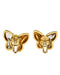 Bulgari Farfalle diamond butterfly clip-on earrings in white and yellow gold 58 Facettes