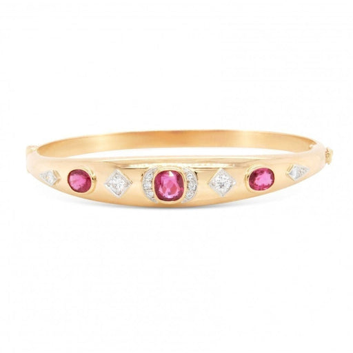Bracelet Bracelet or rose rubis diamants 58 Facettes 62800047