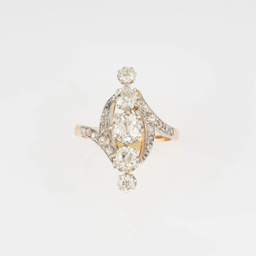 Bague 49 Bague Marquise diamants 58 Facettes 1