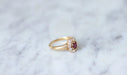 Bague Bague en or rose, rubis, diamants 58 Facettes