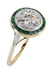 Ring ART-DECO EMERALD AND DIAMOND RING 58 Facettes 057041