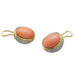 Earrings Earrings in yellow gold, coral and diamonds. 58 Facettes 30726