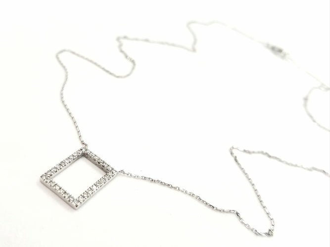 Collier Collier Graphique Or blanc Diamant 58 Facettes 579206RV