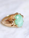 Bague Bague chevalière boule vintage en or rose et jade 58 Facettes