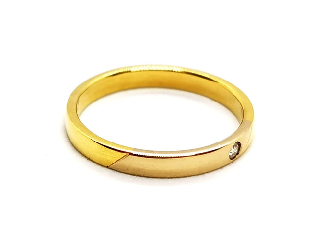 Bague 54 Bague Alliance Or jaune Diamant 58 Facettes 1178336CD