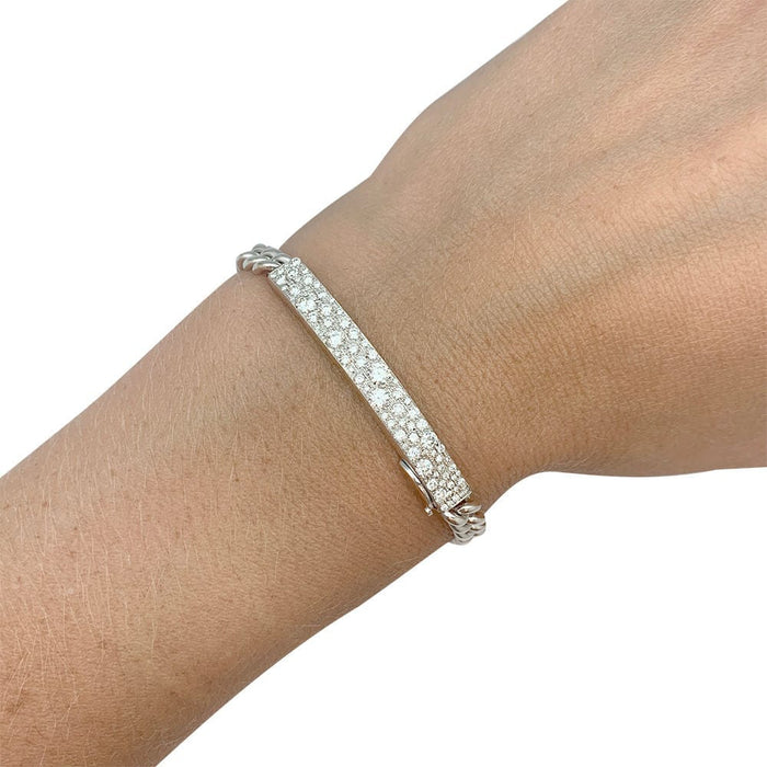 Bracelet Bracelet Dior, "Gourmette", or blanc, diamants. 58 Facettes 33115