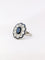Bague Bague Belle Epoque platine saphir diamants 58 Facettes J26