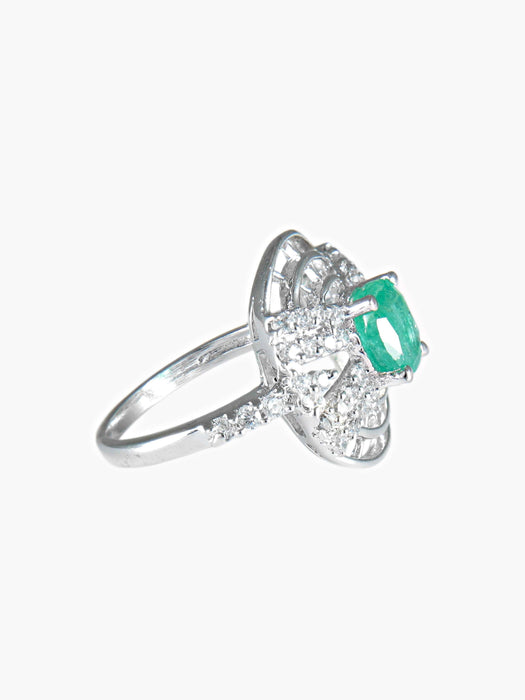 Bague 52 Bague Emeraude et Diamants 58 Facettes