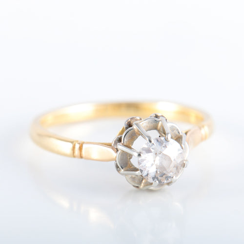 Bague 57 Bague Solitaire 2 ors Diamant 58 Facettes JE447