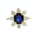 Ring 53 Marguerite Sapphire and Diamond Ring 58 Facettes TBU