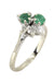 Ring 50s EMERALD AND DIAMOND RING 58 Facettes 044751