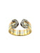 53 CARTIER ring. Double C collection, 3 gold and diamond ring 58 Facettes