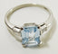 Bague 52 Bague aigue-marine et diamants 58 Facettes