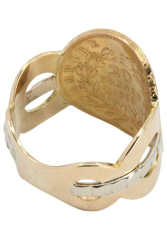 Bague BAGUE PIÈCE 20 FRANCS NAPOLÉON III 58 Facettes 051671
