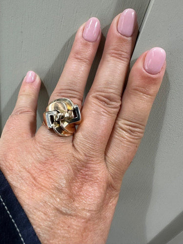 Bague 57 Bague Tank Art Déco Or Blanc Or Rose 58 Facettes OCC