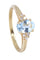 Bague 54 BAGUE AIGUE-MARINE ET DIAMANTS 58 Facettes 073381
