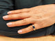 Bague 51 Chevalière jonc saphir et diamants 58 Facettes Chv-Jonc/saph.