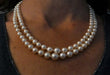 Necklace Double Row Necklace Of Cultured Pearls, Diamonds 58 Facettes 861600