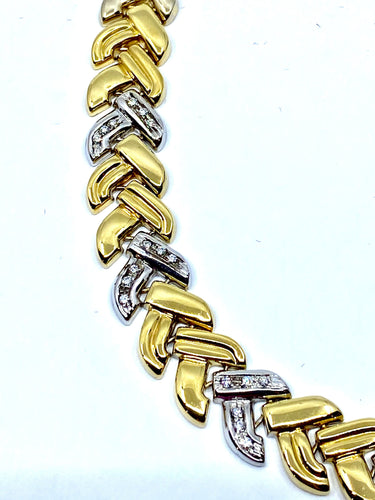 Collier Collier 2 ors Diamants 58 Facettes AB238