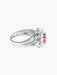 Bague 52 Bague Saphir rose et Diamants 58 Facettes