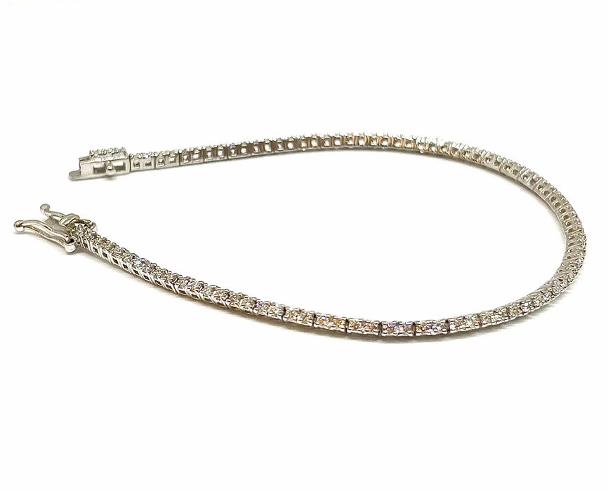 Bracelet Bracelet rivière de diamants, or blanc 58 Facettes
