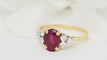 Bague 58 Bague or jaune rubis diamants 58 Facettes 32350