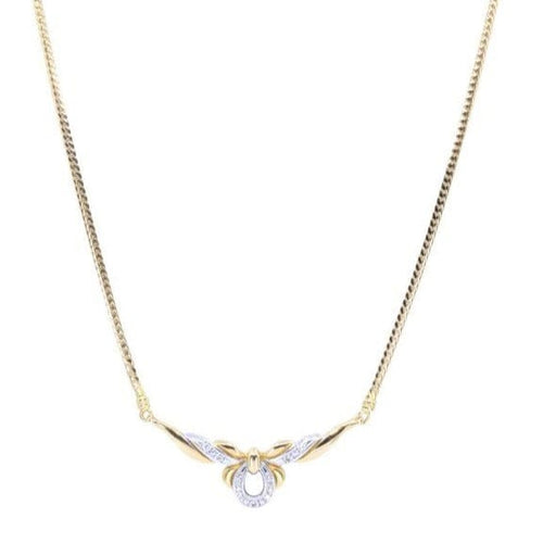 Collier COLLIER 2 ORS DIAMANTS 58 Facettes 064591