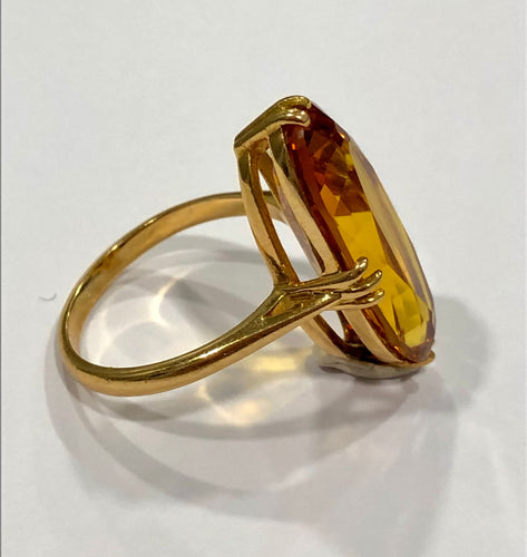Bague 57 Sublime bague citrine orangé 58 Facettes