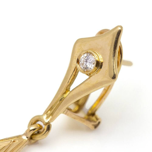 Boucles d'oreilles Boucles d'oreilles style vintage en or jaune et diamants 58 Facettes D359876JC