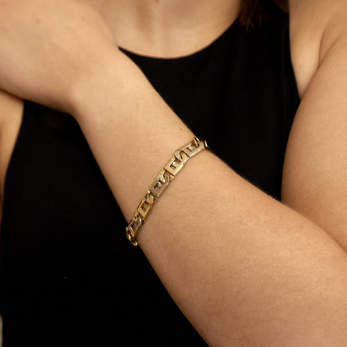 Bracelet Bracelet en Or jaune & Gris 58 Facettes EL3