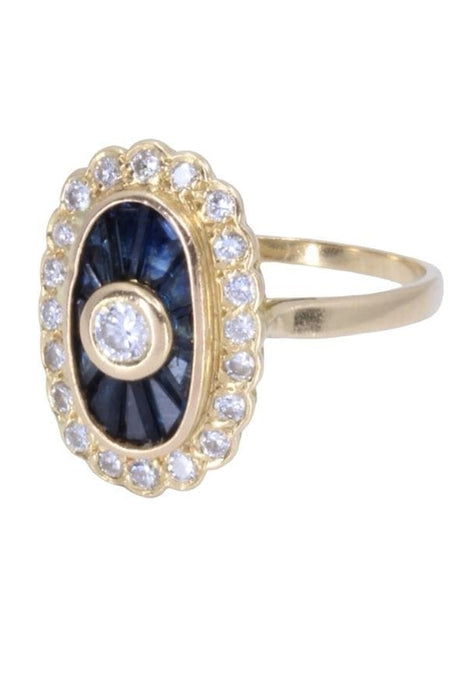 Bague BAGUE MARQUISE SAPHIRS ET DIAMANTS 58 Facettes 078171