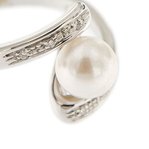 Bague 55 Bague perle diamants 58 Facettes 27203