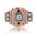Ring 57 Rose gold tank diamond ring 58 Facettes 23-282