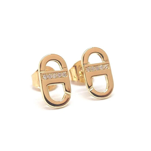 Boucles d'oreilles Boucles d'oreilles liens diamants or jaune 58 Facettes