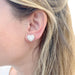Earrings “Heart” earrings in white gold, diamonds. 58 Facettes 32876