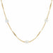 Necklace Gold necklace with cultured pearls and gold spindles 58 Facettes 21-583