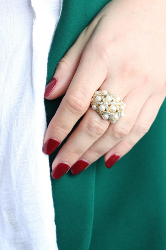 Bague 52 Bague Cocktail Or jaune Perle 58 Facettes 2226849CN