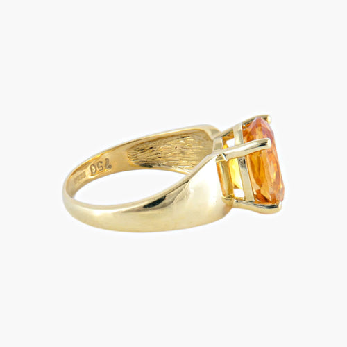 Bague 54 / Citrine / Or Jaune BAGUE "MOON" OR & CITRINE 58 Facettes BO/220040
