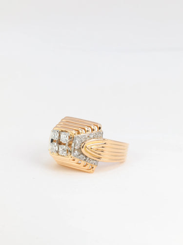 Bague Bague en or jaune, diamants 58 Facettes 546