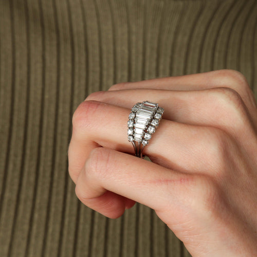 Bague BAGUES DIAMANTS BAGUETTES & PLATINE 58 Facettes BO/220145