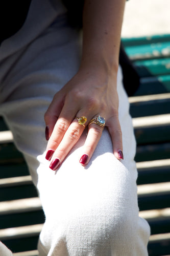 Bague 55 Bague Or jaune Citrine 58 Facettes 1763490CN