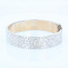 Bracelet Silver bangle bracelet with flower engravings 58 Facettes 22-014