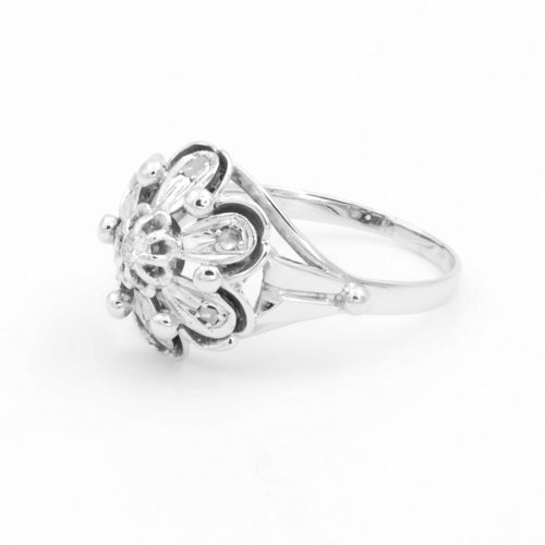 Bague 55 Bague Fleur Or blanc Diamant 58 Facettes 1692955CN