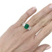 Ring 55 White gold emerald ring, diamonds. 58 Facettes 32365