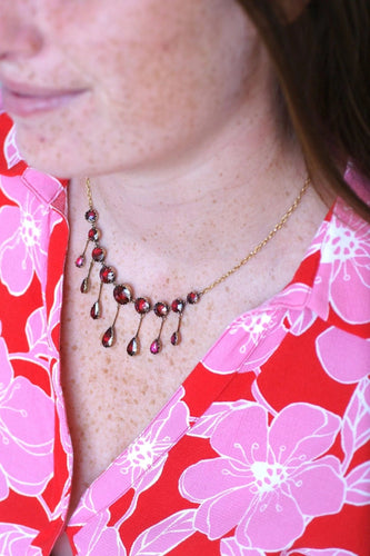 Collier Collier draperie grenats 58 Facettes
