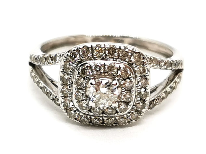 Bague 48 Bague Solitaire Or blanc Diamant 58 Facettes 1422695CN