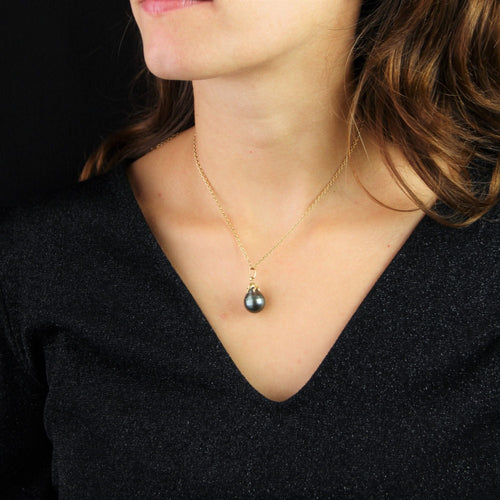 Pendentif Pendentif perle de tahiti et or 58 Facettes 22-424B