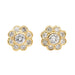 Boucles d'oreilles Boucles d'oreilles Fleur Or jaune Diamant 58 Facettes 1719296CN